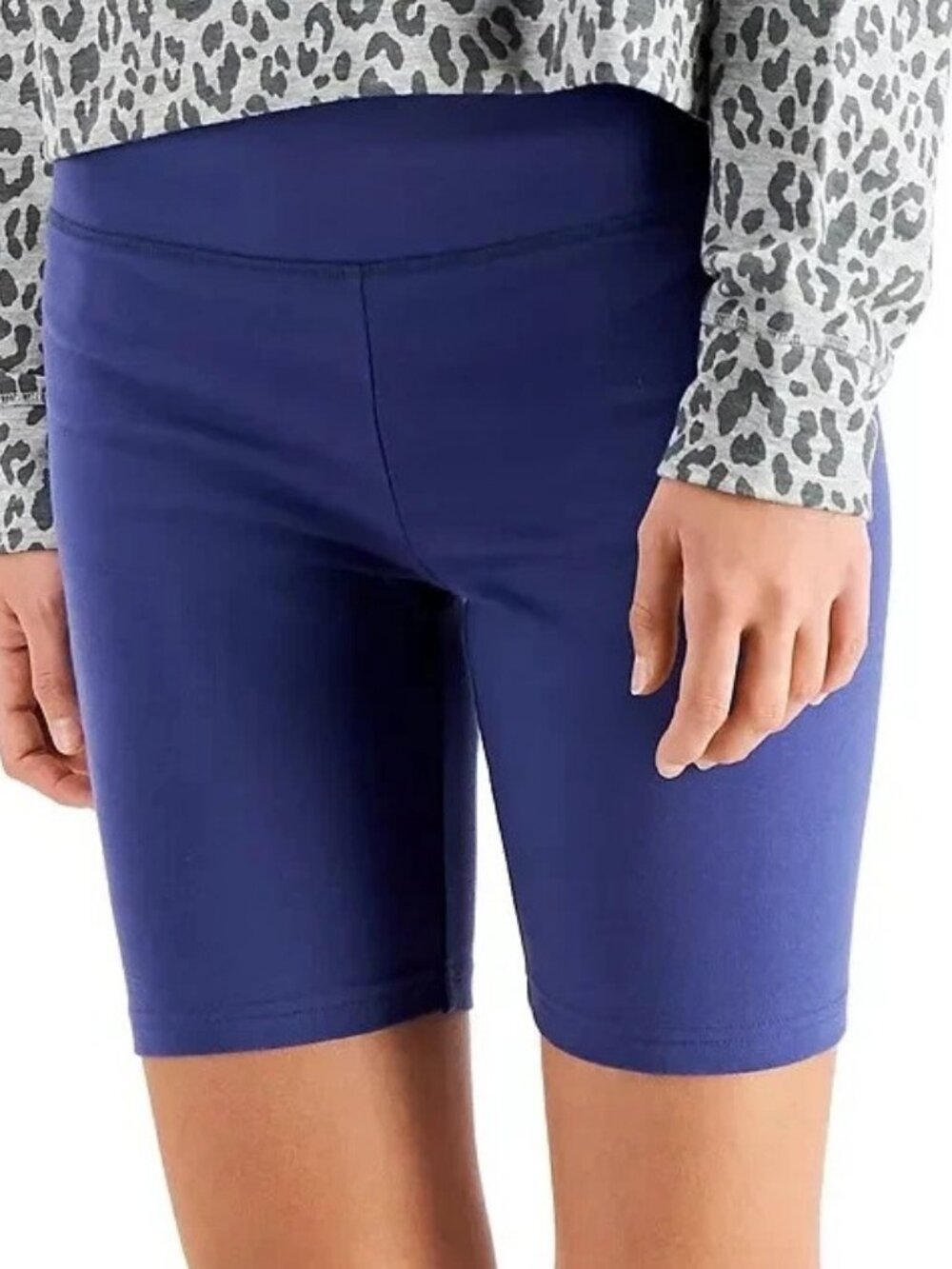 Jenni Intimates Women's On Repeat Lounge Bike Shorts, Sailors Delight Blue, XS